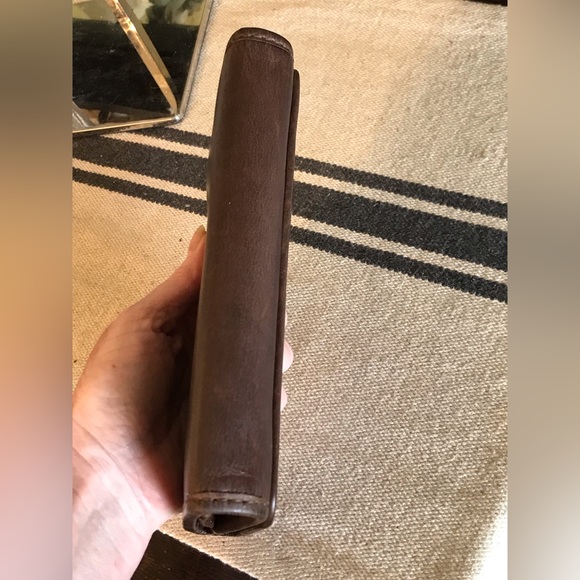 ⭐️ SALE ⭐️ Frye Melissa Leather Continental Wallet Dark Brown MRSP $158 - Picture 7 of 11